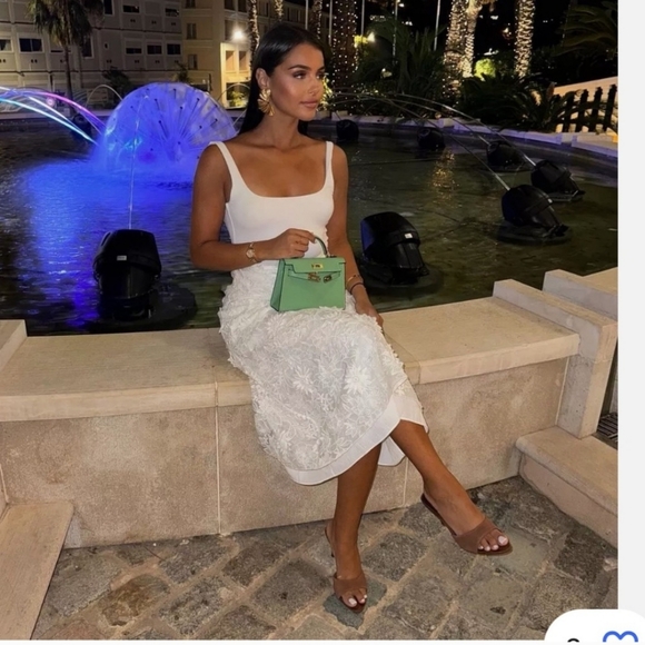 Zara floral embroidered midi skirt size S - Picture 15 of 16